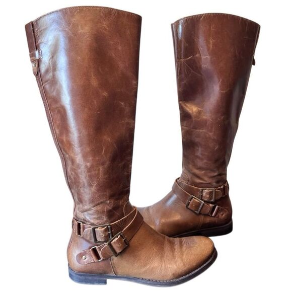 Matisse- Brown Leather Equestrian Riding Knee High Boot, Size 7M - Picture 1 of 12